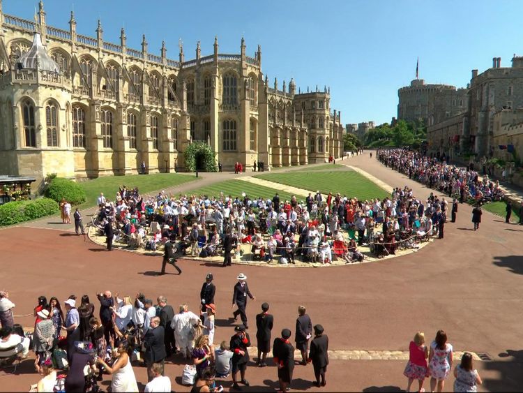 Tens of thousand of royal fans have descended on Windsor for the royal wedding