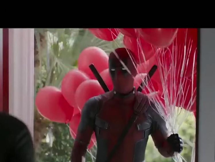 Deadpool showed up at David Beckham's house with helium-filled balloons