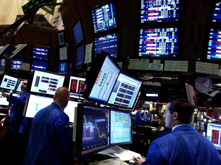 Traders at the New York Stock Exchange in September 2008