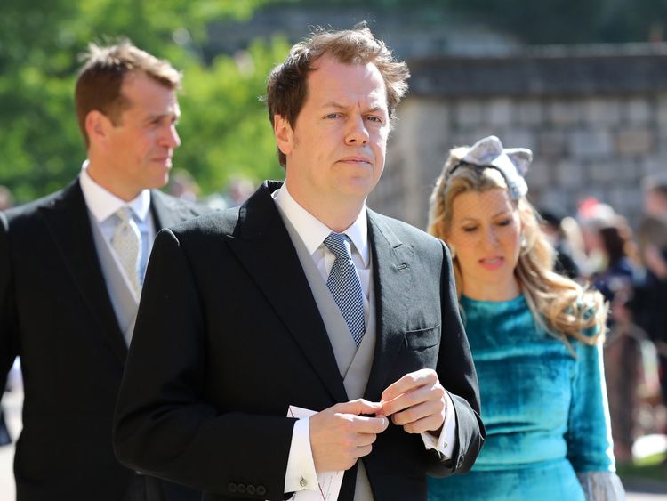 Tom Parker Bowles arrives at St George's Chapel