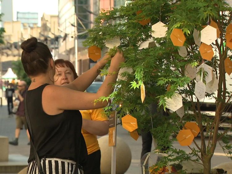 Trees of Hope in Manchester after the bombing
