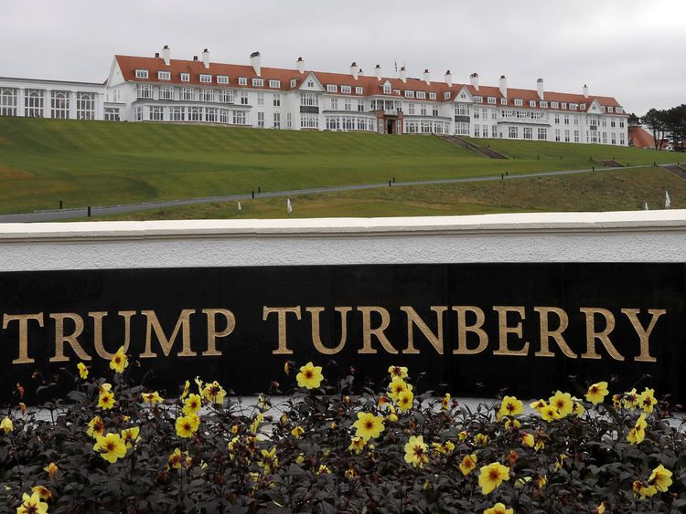 Donald's Trump's Turnberry hotel, which is on the Ayrshire coast