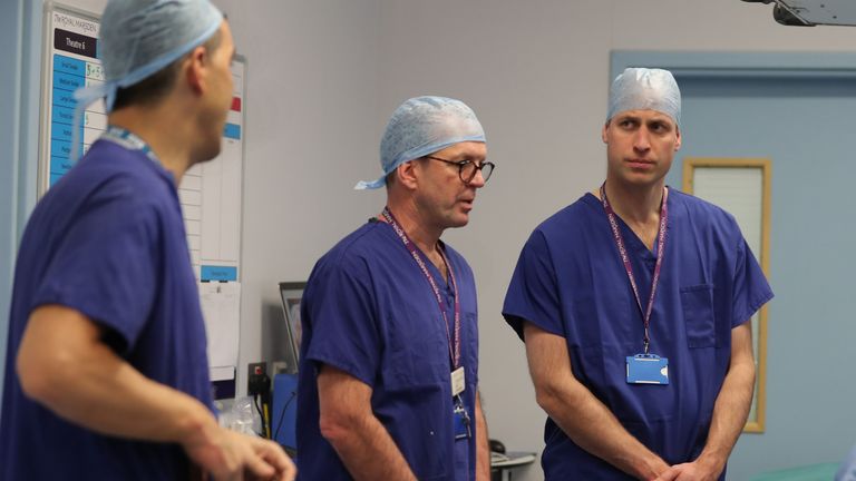 Prince William visited The Royal Marsden Hospital in London earlier this year