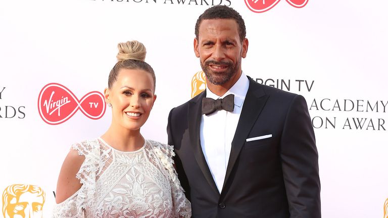 Rio Ferdinand and Kate Wright 