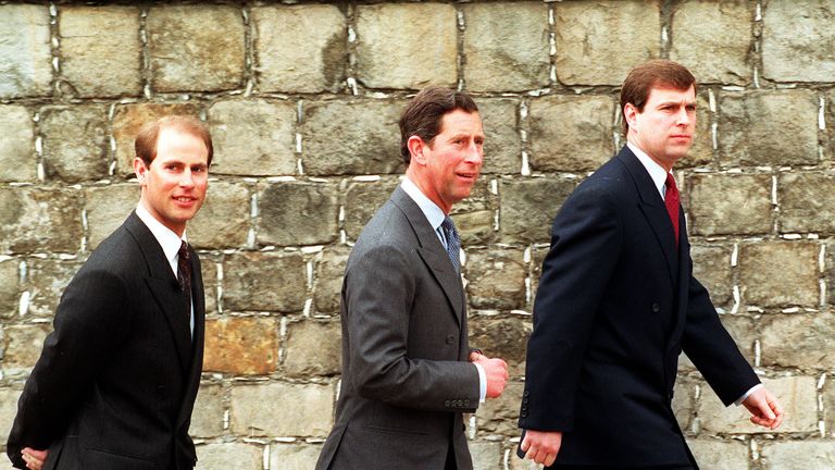 Princes Charles and Andrew