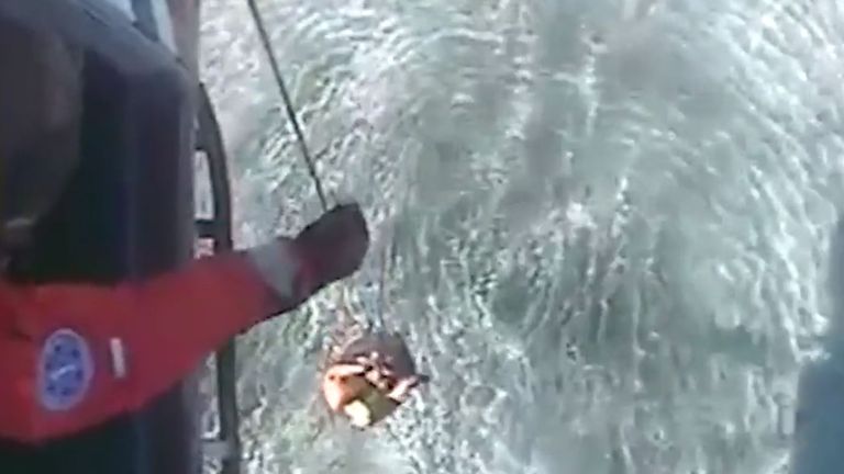 A Cornwall fisherman was airlifted to hospital after being bitten by a shark