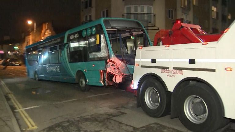 14 People Injured And 25 Cars Damaged After Bus Crash In Dartford