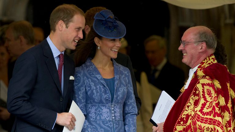 The Dean of Windsor seen with William and Kate in 2011