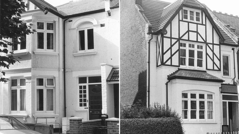 Dennis Nilsen&#39;s homes in Cricklewood (L) and Muswell Hill