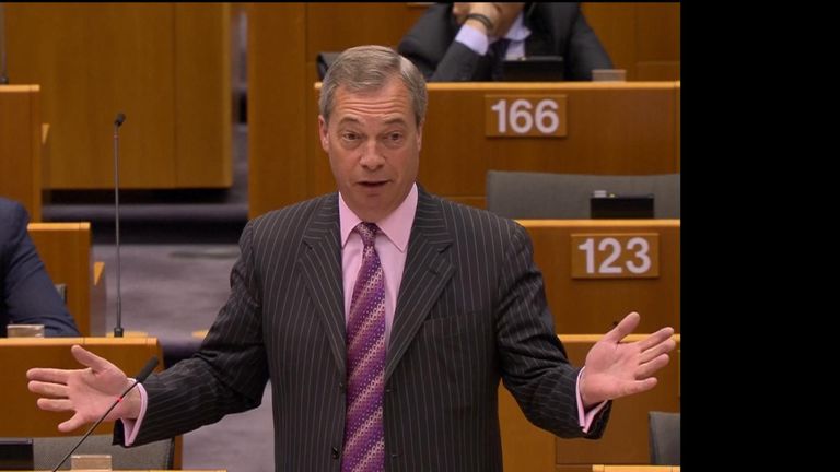 Nigel Farage said the EU is not a nation