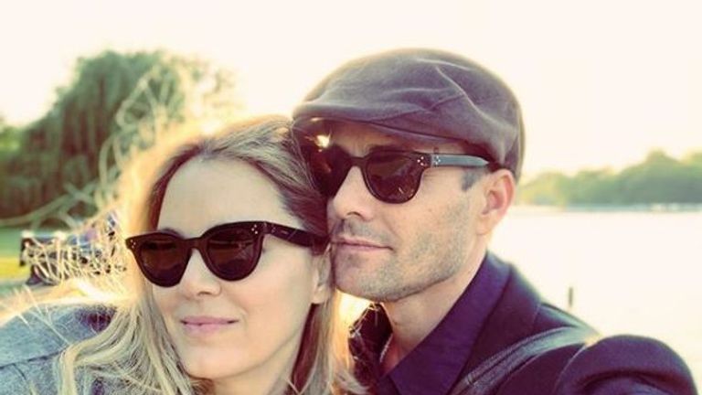 Gabriel Macht posted this photo with his wife in Hyde Park. Pic: Gabriel Macht/Instagram