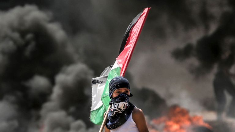 Palestinians were killed on the Gaza border on Monday as they protested against the opening of the US embassy