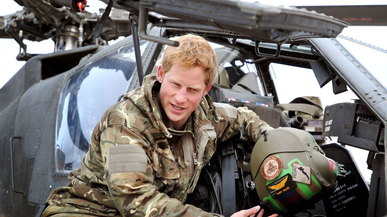 Harry in the cockpit of his Apache