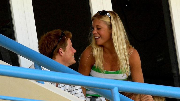 Harry and Chelsy at an England v Australia cricket match in 2007