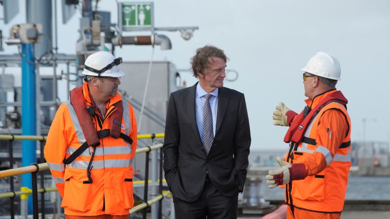 Ineos chairman Jim Ratcliffe (C) tops The Sunday Times rich list