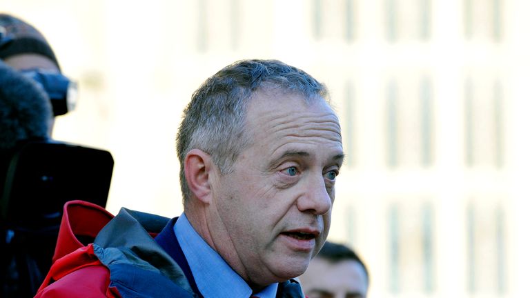 John Mann MP attends a gathering at Old Palace Yard in Westminster, organised by the WhiteFlowers Campaign Group, to lay white flowers in commemoration of victims and survivors of child abuse.