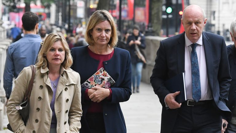 Justine Greening MP, Amber Rudd MP and Damian Green MP Pic: @PoliticalPics