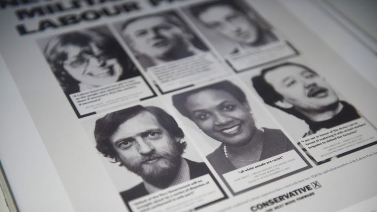 Old photos of Jeremy Corbyn, Diane Abbott Ken Livingstone on a Tory leaflet