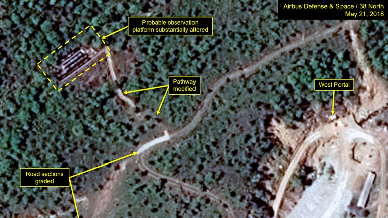 New satellite image of the Punggye-ri nuclear test site 
