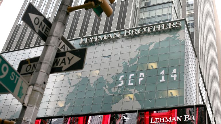 The headquarters of the Lehman Brothers in New York City