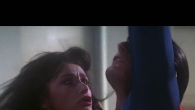 Margot Kidder and Christopher Reeve in a a scene from Superman 