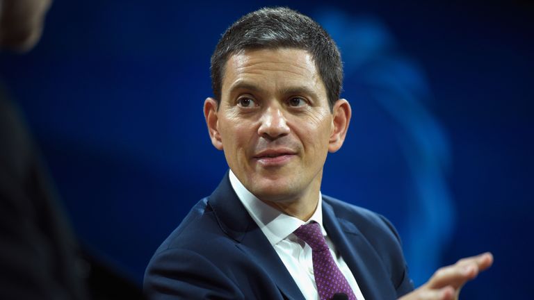 David Miliband speaks at The 2017 Concordia Annual Summit at Grand Hyatt New York on September 19, 2017 in New York City.