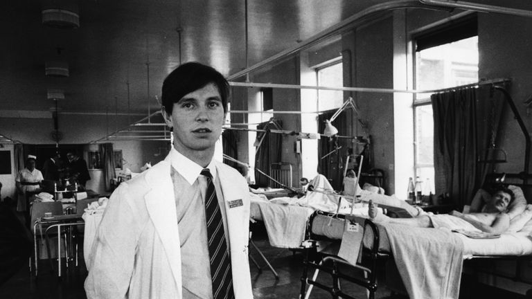 A junior doctor on a ward at Luton and Dunstable hospital in 1972