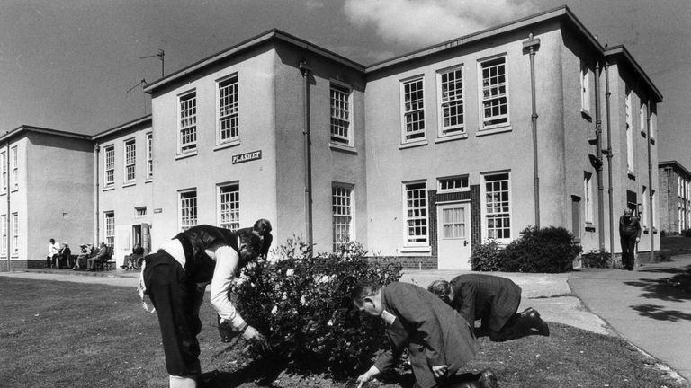 Gardening therapy for high risk mental patients of Runwell hospital in Essex in the 1970s