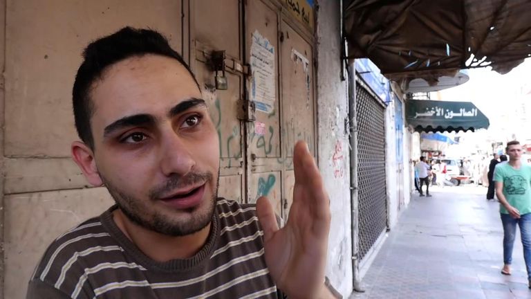 Rajaee El Jaro, is a musician and owns a shop in Gaza selling musical instruments and camera equipment