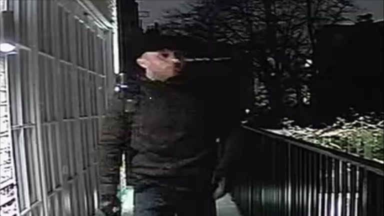 The burglar was caught on CCTV. Pic: Met Police