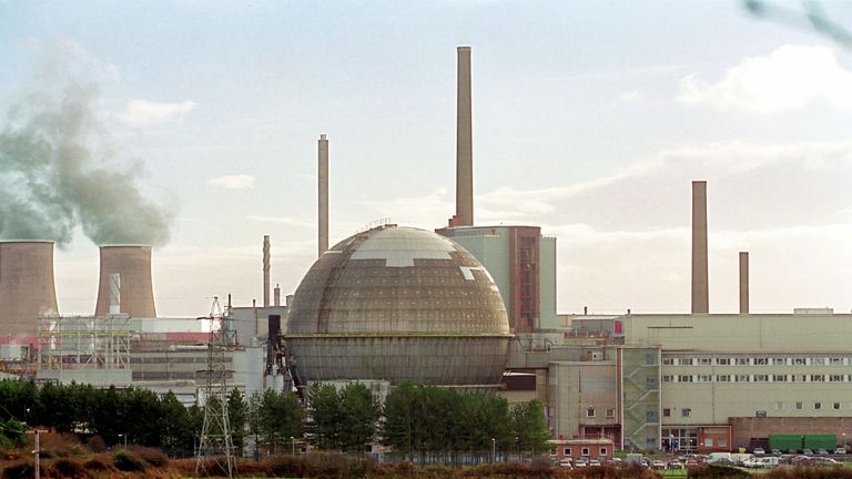 The Sellafield nuclear reprocessing facility in Cumbria