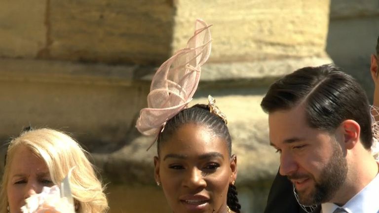 Serena Williams arrives at royal wedding