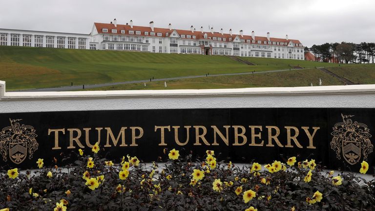 Donald&#39;s Trump&#39;s Turnberry hotel, which is on the Ayrshire coast