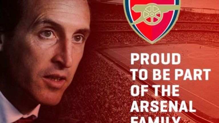 The image appeared on Unai Emery website