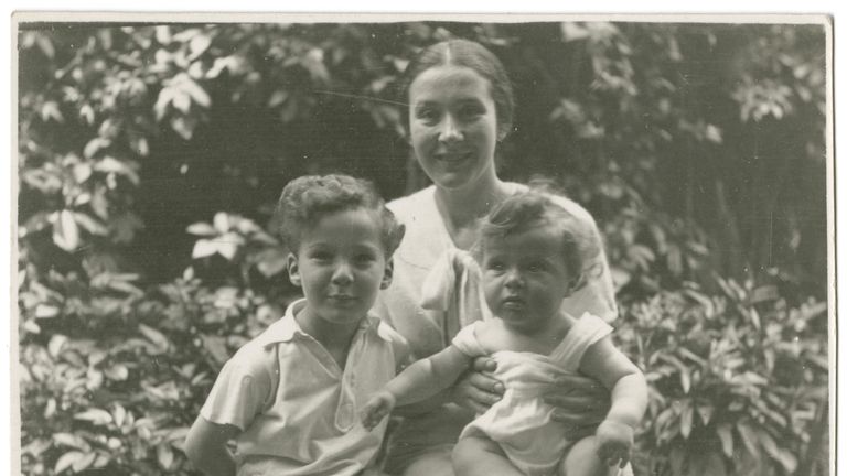 Vilma Grunwald with her sons John (left) and Frank (then known as Misa). Pic: United States National Holocaust Museum