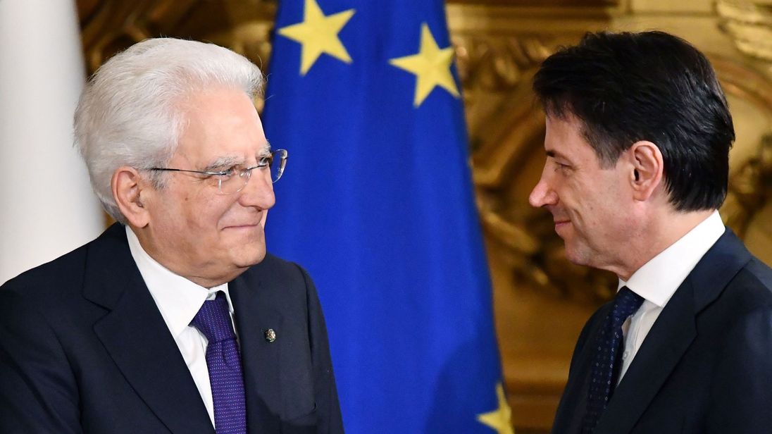 Prime Minister Conte was sworn in by President Mattarella