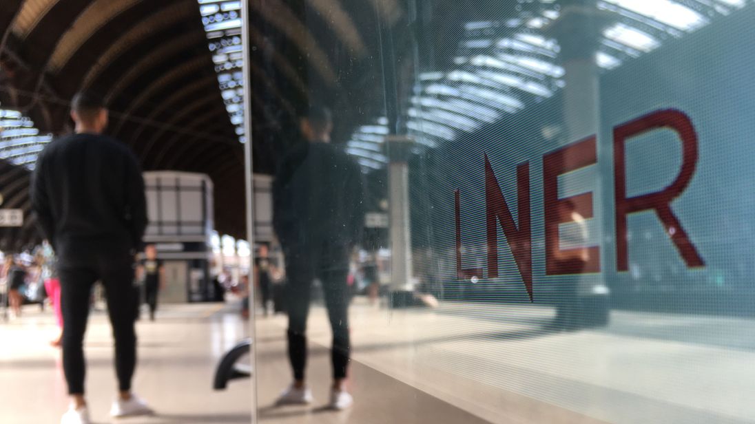 An LNER train in the station at York