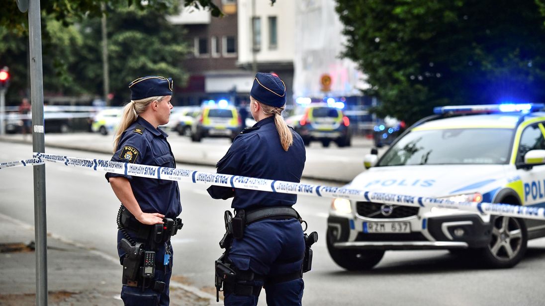 Shots were heard close to a police station