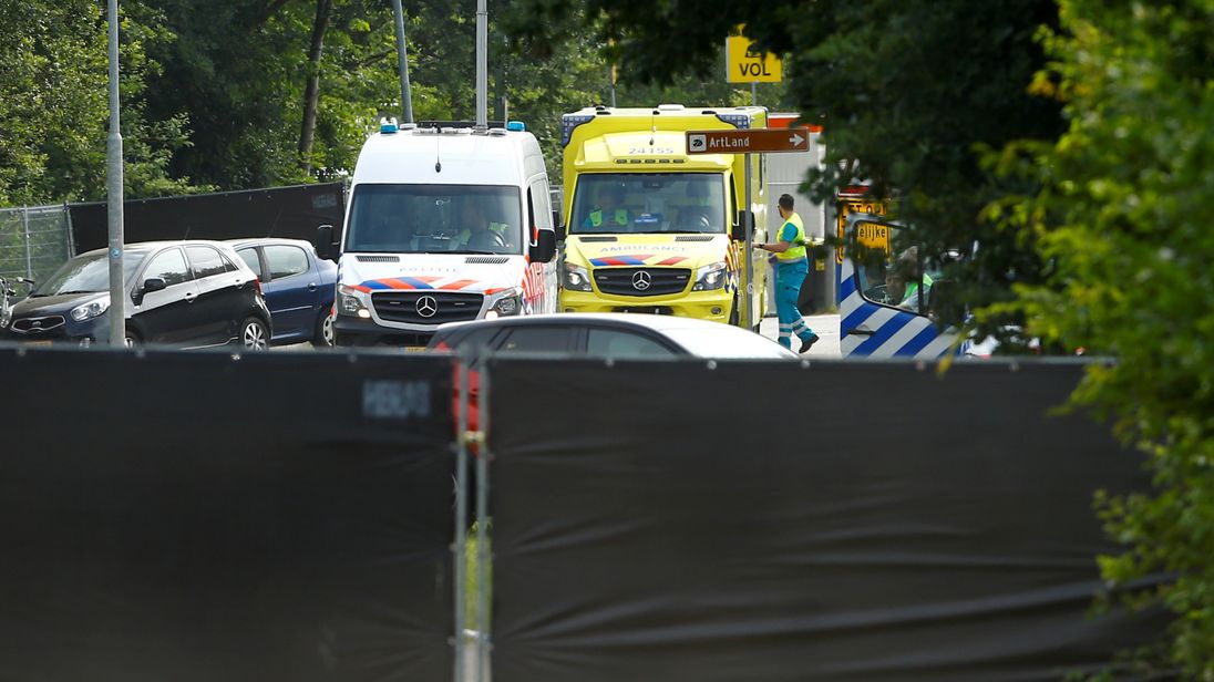 Medics near the scene in Landgraaf