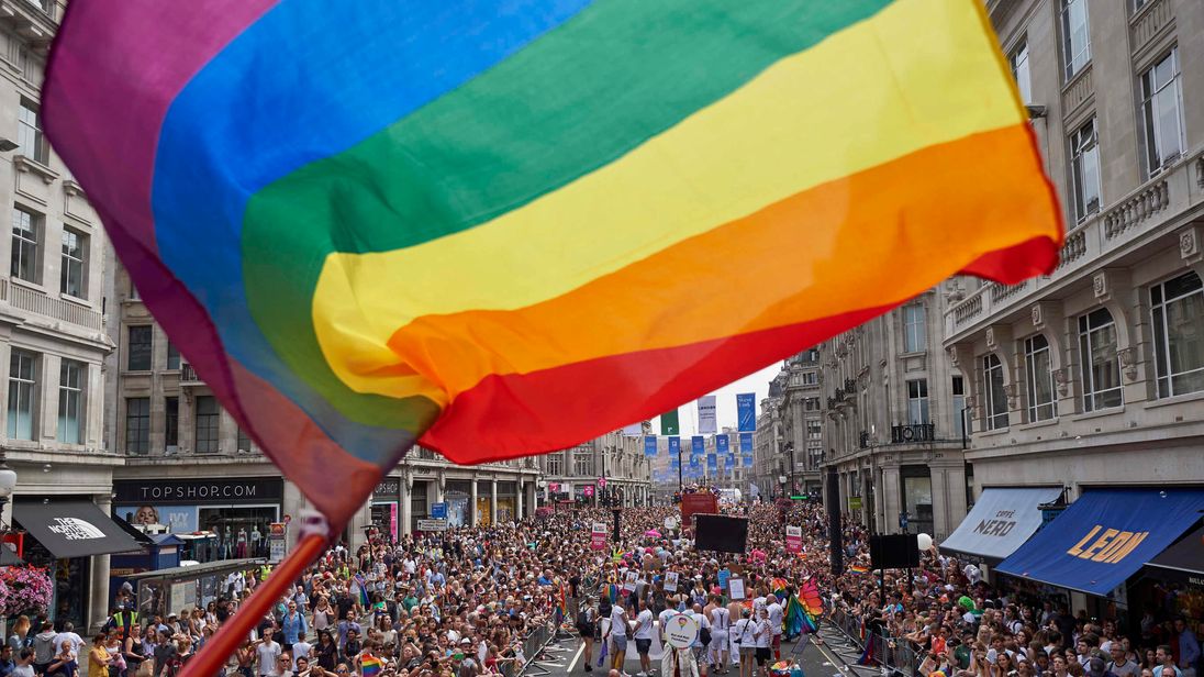 The Pride parade takes place in London annually