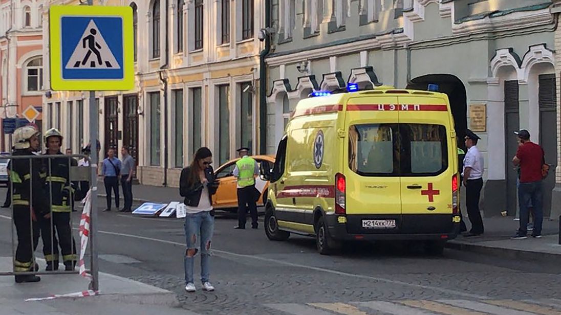 Taxi Ploughs Into ‘World Cup Fans’ In Moscow Leaving Seven Injured Taxi Ploughs Into ‘World Cup Fans’ In Moscow Leaving Seven Injured