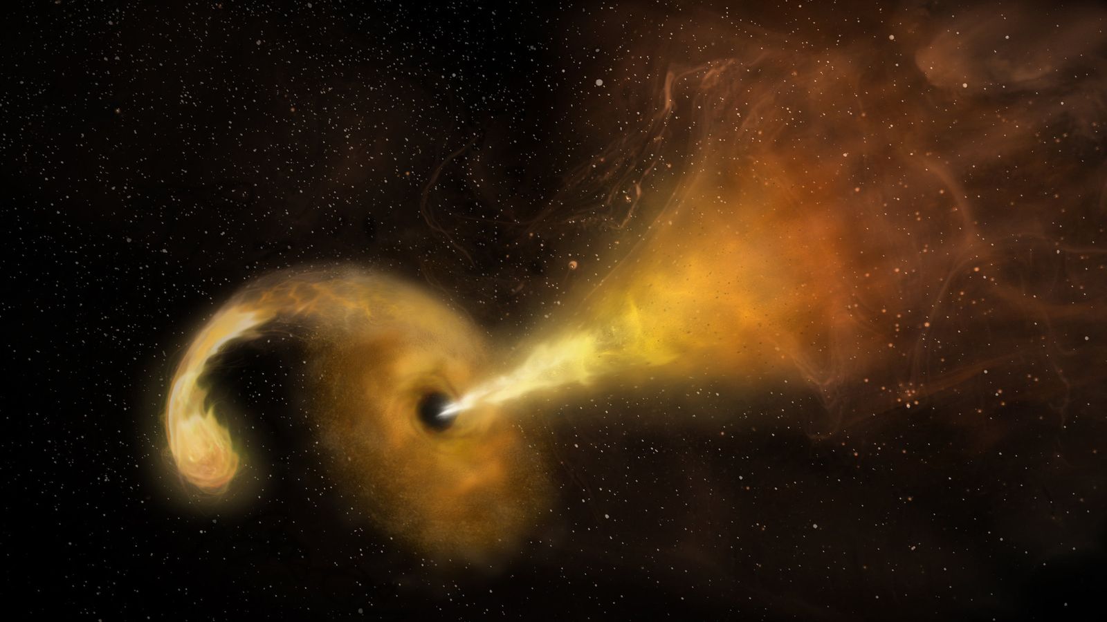 Astronomers watch a black hole eating a star | Science & Tech News | Sky News