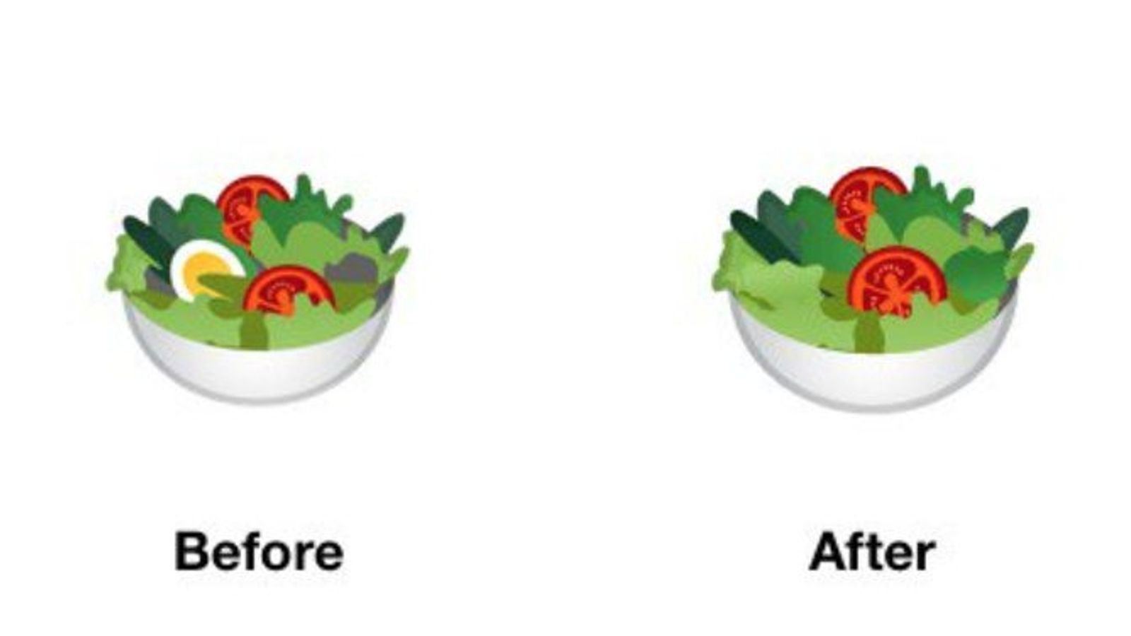 Google makes salad emoji suitable for vegans Google makes salad emoji suitable for vegans