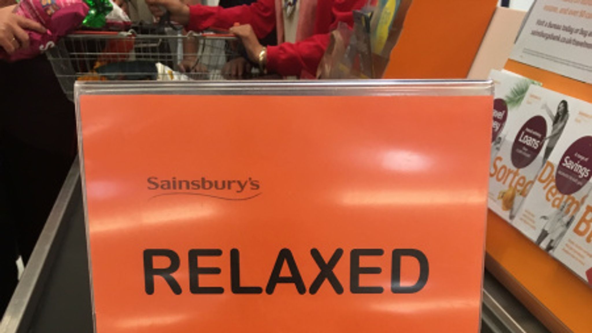 Sainsbury S Trials Relaxed Lane Shopping For Those Who Need More Time Business News Sky News