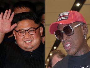 North Korea&#39;s leader visited a hotel-casino as the retired basketball player, a long-time friend of Mr Kim, landed in the country.