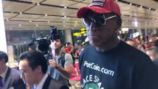 Dennis Rodman arrives in Singapore