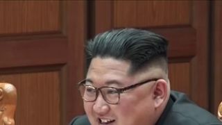 Kim Jong Un is all smiles when he meets with South Korea's president and officials