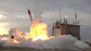 Rocket explosion in Japan. Pic: Interstellar Technologies