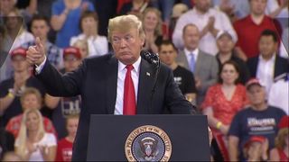President Trump at  rally in Minnesota