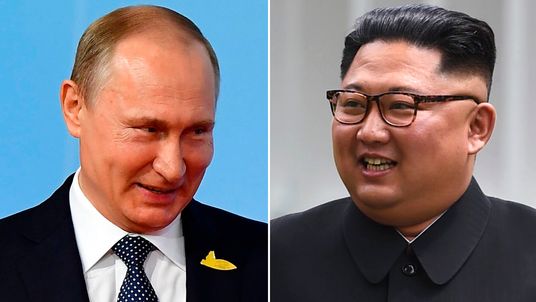 Vladimir Putin and Kim Jong-un